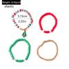 2024 European & American Christmas Beaded Polymer Clay Bracelet Set - Festive Christmas Tree Design