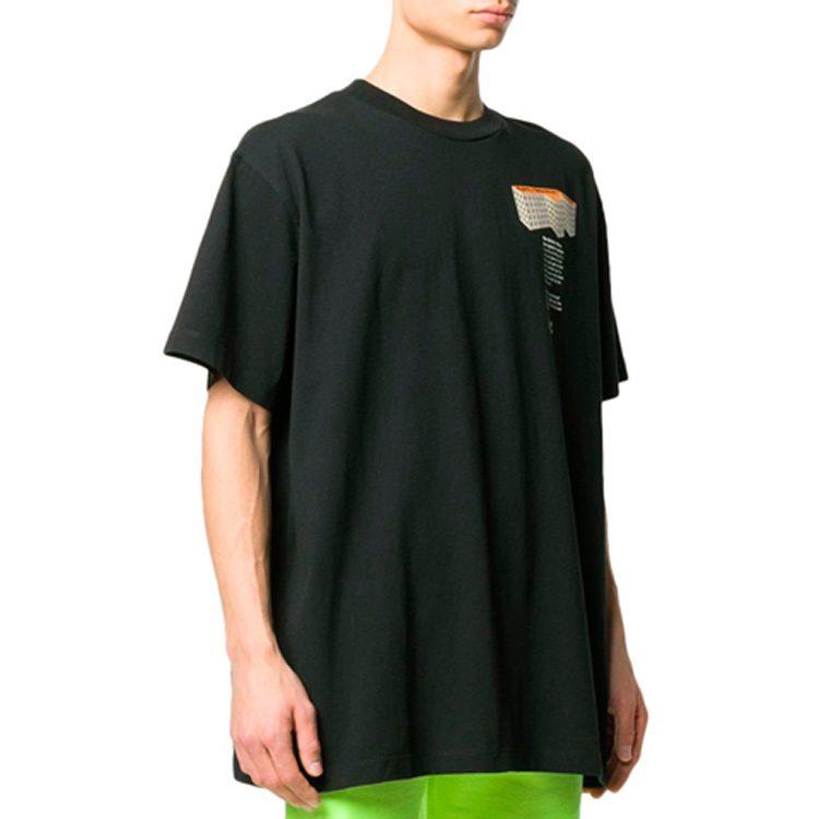 OFF WHITE Весна/Лето 20 Футболки Мужские С круглым вырезом Средняя прямая посадка OMAA038R201850071088