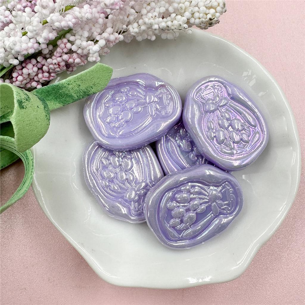 Hanmade Acrylic Geometry Handcrafted Beads Loose Spacer Handmade Bracelet Necklace DIY Tulip Flower For Jewelry Making 5pcs 21*27mm Beads