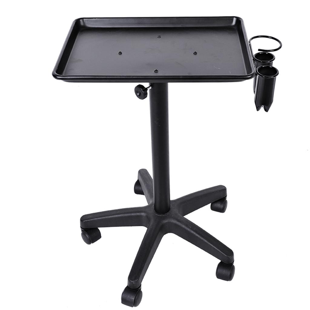 Aluminium Hair Salon Instrument Tray Adjustable Height Trolley Beauty Tools