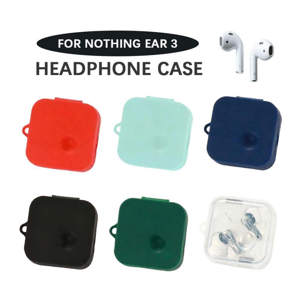 С брелком Чехол для наушников Силиконовый защитный чехол для наушников Защитный чехол для зарядного бокса для Nothing Ear 3