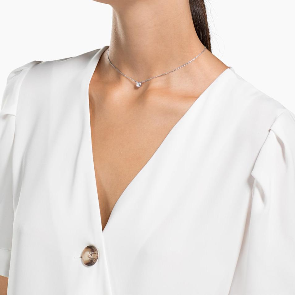 Swarovski Stilla Attract Necklaces Womens Silver