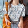 Women's Summer T-shirt Flower Pattern Clothing Round Neck Loose Top Fashion Short Sleeve Women's Party T-shirt 2024 New