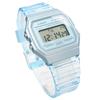 Casio F-91WS-2 Цифровые кварцевые часы, Унисекс, Прозрачно-голубые [Параллельный импорт]