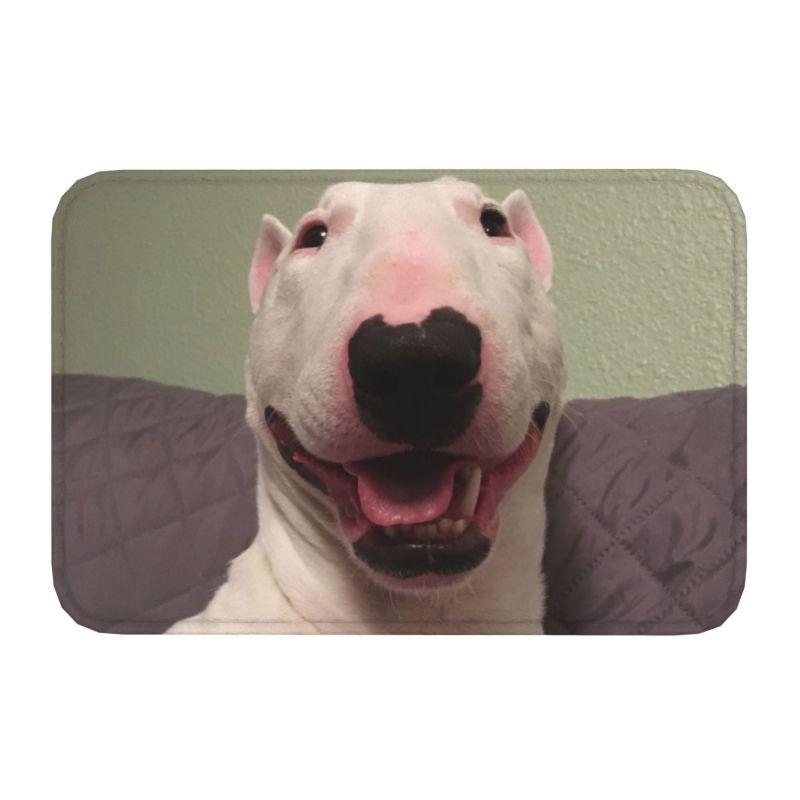 English Bull Terrier Banksy Style Doormat Non-Slip Kitchen Bathroom Mat Bedroom Balcony Door Floor Entrance Carpet Rug