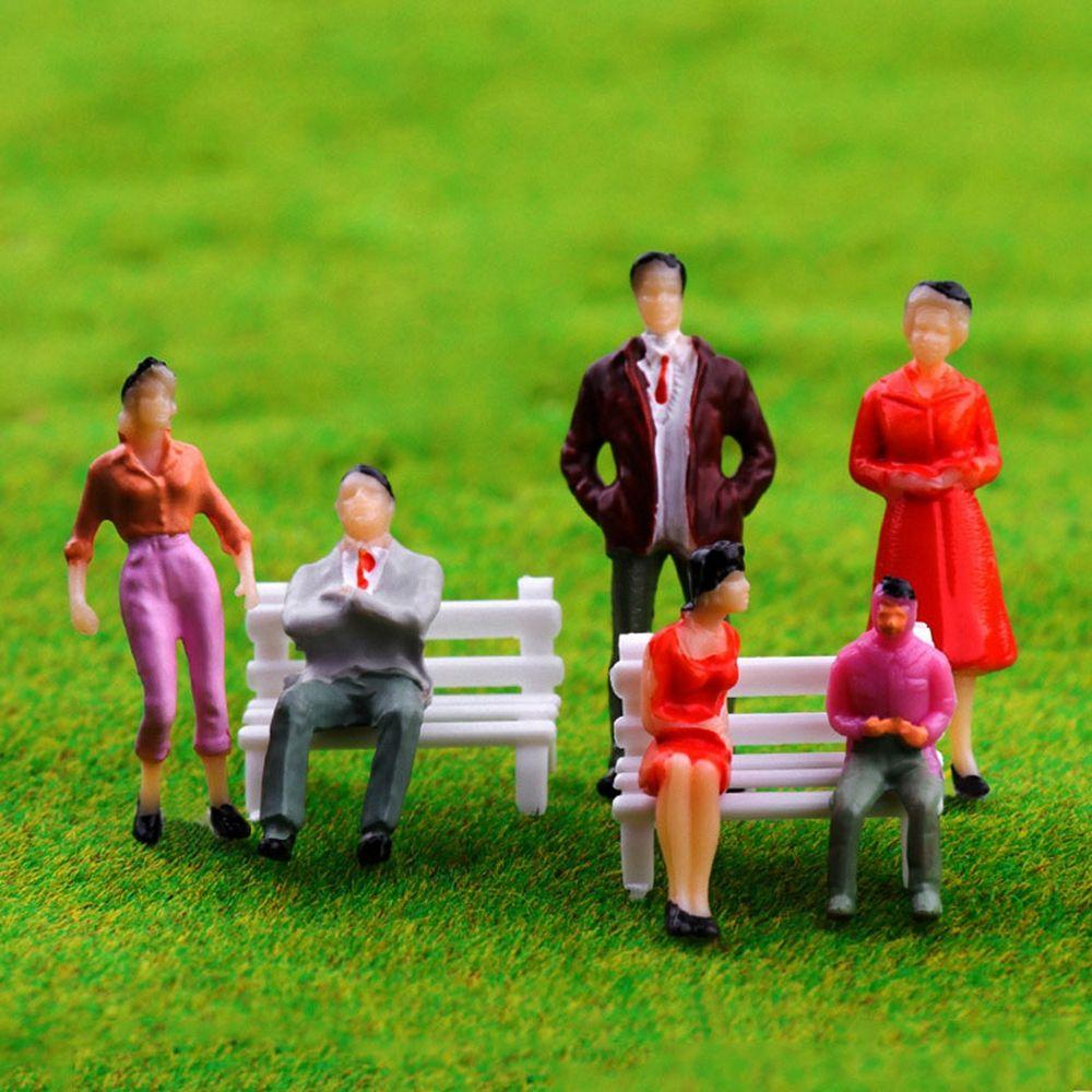 Pose 1:87 ABS Material Train Scenery Sit People Figures Model Building Passengers DIY Character
