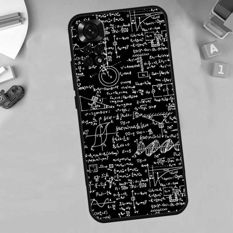 Чехол с формулами по физике, науке, математике для Xiaomi Redmi Note 11 8 9 10 Pro 12 Turbo 8T 9S 10S 11S 12S Redmi 12C 10C 9C