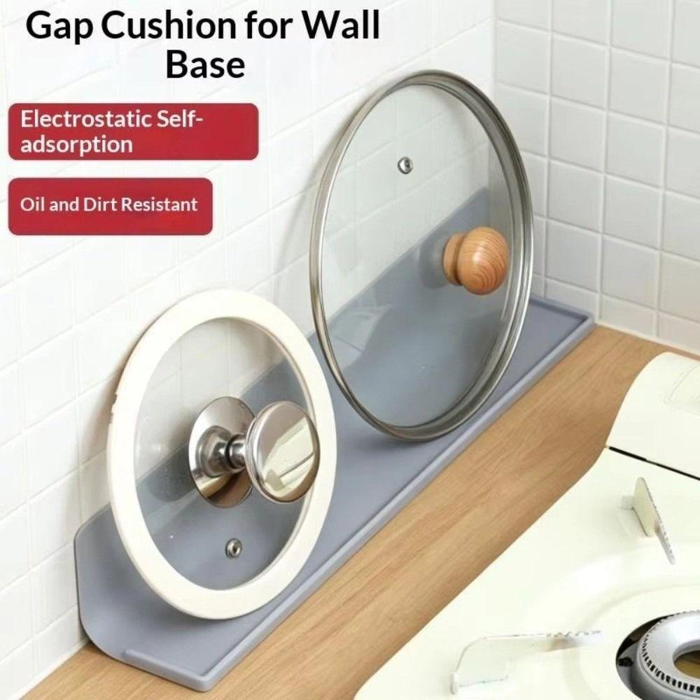 Silicone Pot Lid Storage Rack Anti-slip Heat-Resistant Tableware Drying Mat Oil-proof Anti-fouling Stovetop Gap Drainer Mat