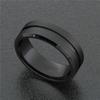8 мм черное модное кольцо для мужчин из сплава с простой канавкой и матовой матовой поверхностью, мужские обручальные кольца, мужские кольца на годовщину