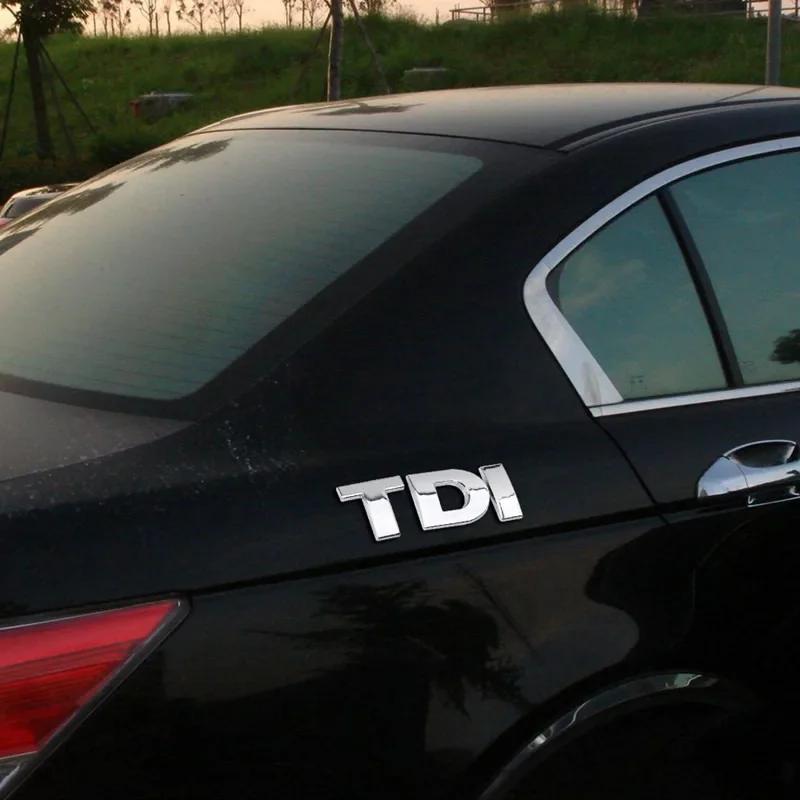 AGLNX1 3D Metal TDI Logo Car Front Grille Emblem Sticker Fender Side Rear Trunk Auto Badge Decor For VW Polo Golf Jetta Passat MK4 MK5