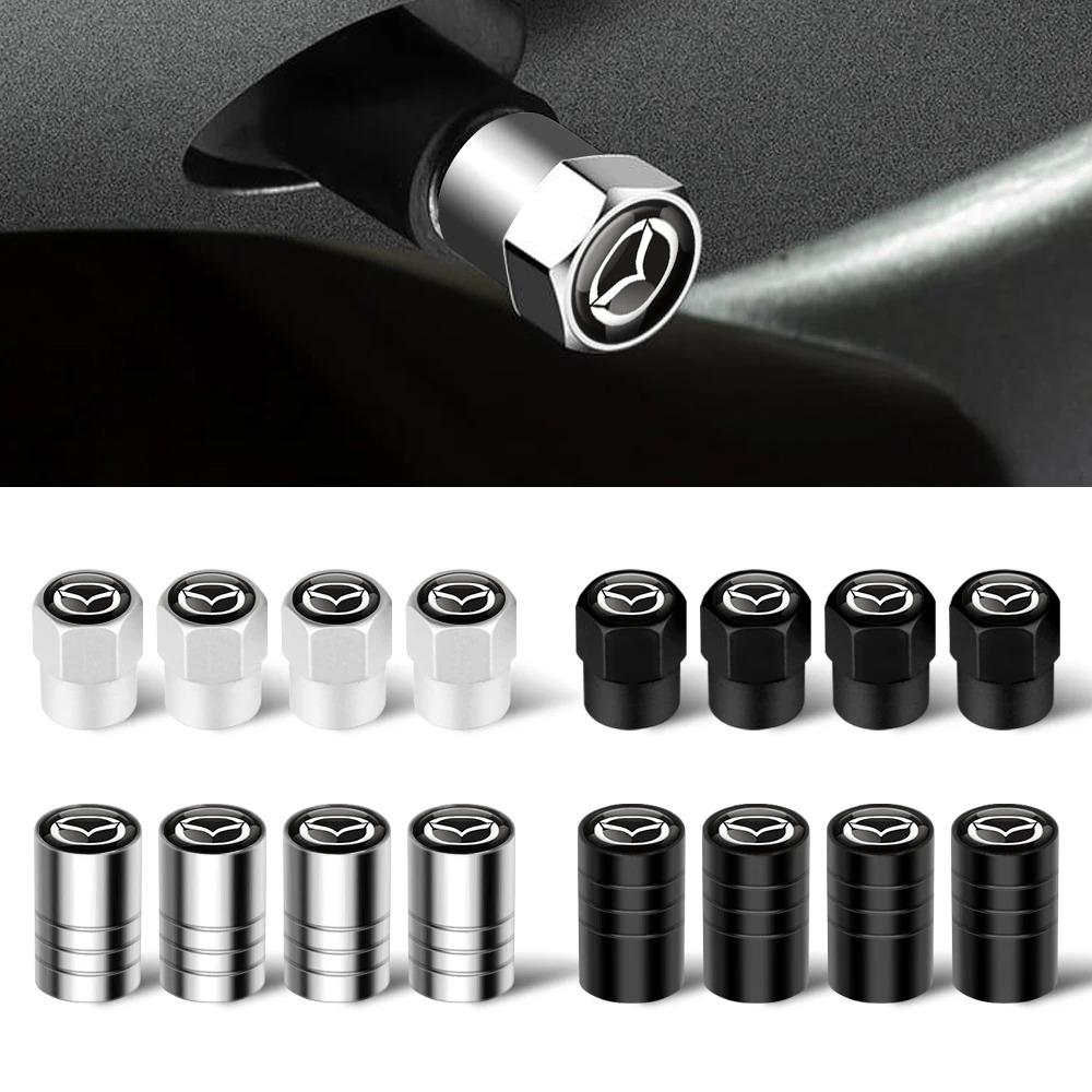 4PCS Aluminum Alloy Tire Valve Caps Dustproof For Mazda 3 6 Atenza Axela Demio CX3 CX5 CX7 CX9 RX8 MS Logo Car Accessories FF27