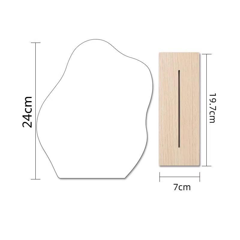 Irregular Acrylic Concave Makeup Mirror - Decorative Photo Prop