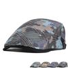 Men Camouflage Beret Washed Canvas Cap Forward Cap Newsboy Cap