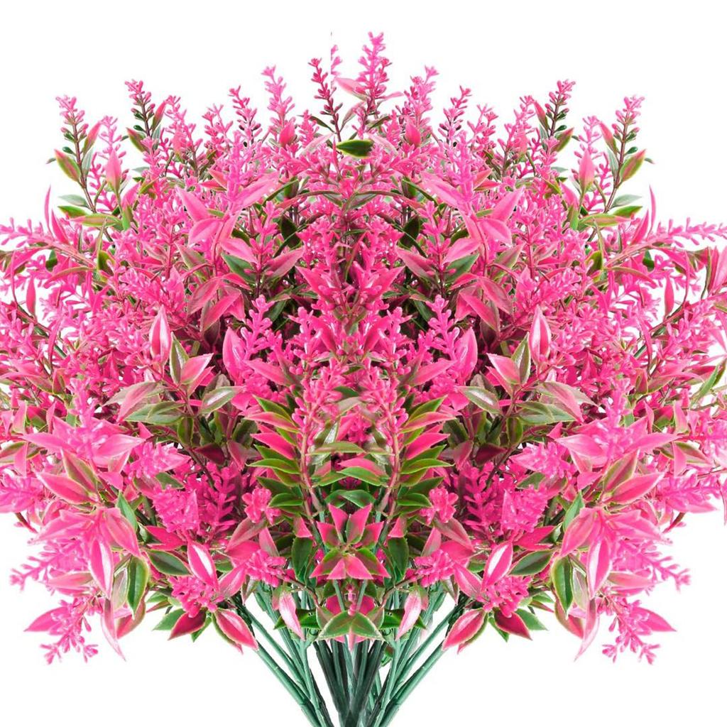 12PCS Artificial Plants Lavender Wedding Bridal Vase for Home Christmas Wreath Crafts Outdoor Garden Window Sill Decoration