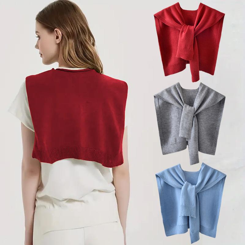 1 шт. Аксессуары для одежды Универсальная однотонная классическая шаль Теплый шарф Минималистичный стиль Вязаный материал Мода Многоцветный