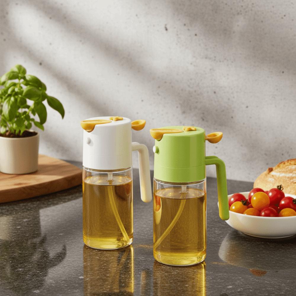 Glass Oil Dispenser 460ml Oil Storage Bottle Practical Oil Spray  Air Fryer