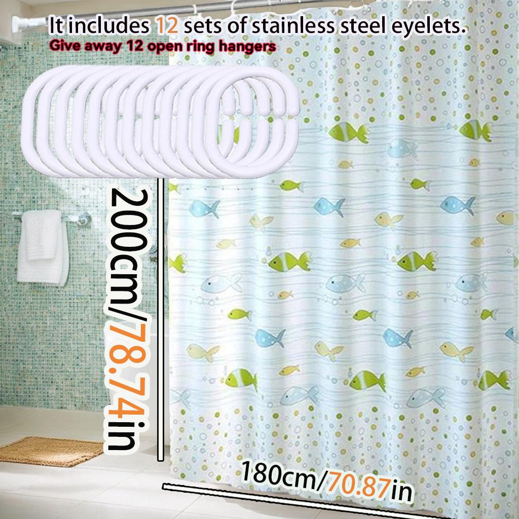 Радостный цвет рыбы группа детская забавная шторка для душа Водонепроницаемый материал ПЕВА ванная комната сухое и влажное разделение перегородка