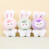 Adorable Cartoon Bunny Plush Keychain Colorful Stuffed Rabbit Bag Charm Gift