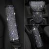 Soft Universal Bling Shift Knob Cover Handbrake Cover Auto Accessories Set Seat Belt Cover
