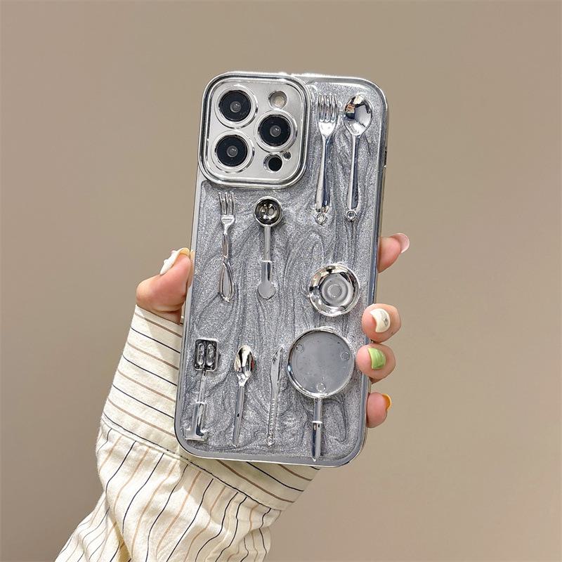 Креативный силиконовый защитный чехол для Apple 15Promax и 13, противоударный и с уникальным дизайном