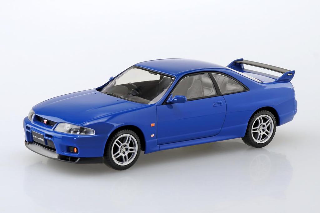 Aoshima Bunka Kyozai Масштаб Rakupla Snap Kit Nissan R33 Skyline Синий Пластиковый Модельный Набор 1/32 Нет. 21-BE GT-R Предварительно окрашенный (Автомобиль)