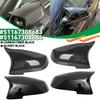 Для BMW 5 6 7 Серии F10 F18 F11 F06 F07 F12 F13 F01 Пара Глянцевых/Углепластиковых Накладок на Зеркала Колпачок Бокового Зеркала Заднего Вида L+R
