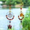 Halloween Pumpkin Hanging Decoration Spooky Moon Star Ghost Ornament Holiday Party Car Rearview Mirror Indoor Suncatcher Wind Chime Pendant