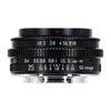 25 мм Совместимый с Micro Four Thirds Ручная фокусировка Блинный Однолинзовый для Легкого Металлического Черного SG-image F1.8 (MFT) Объектив, Фокус, Снимки, Корпус, (2-летний