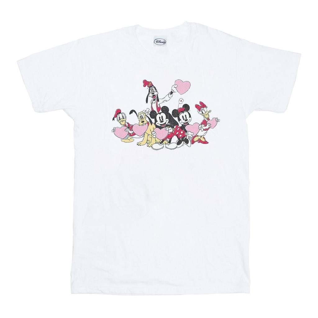 Disney Mens Mickey Mouse Love Friends T-Shirt