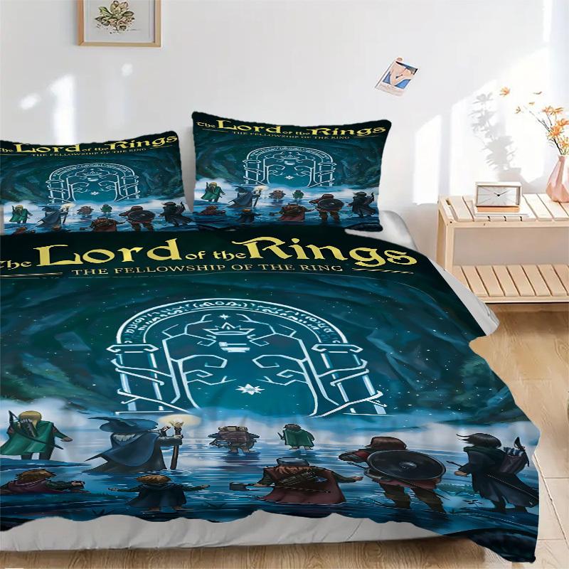 3pcs Lord of the Rings Duvet Cover Set (1 Duvet Cover + 2 Pillowcases, No Core) - Comfortable, And Breathable Bedroom Decoration yy251104027