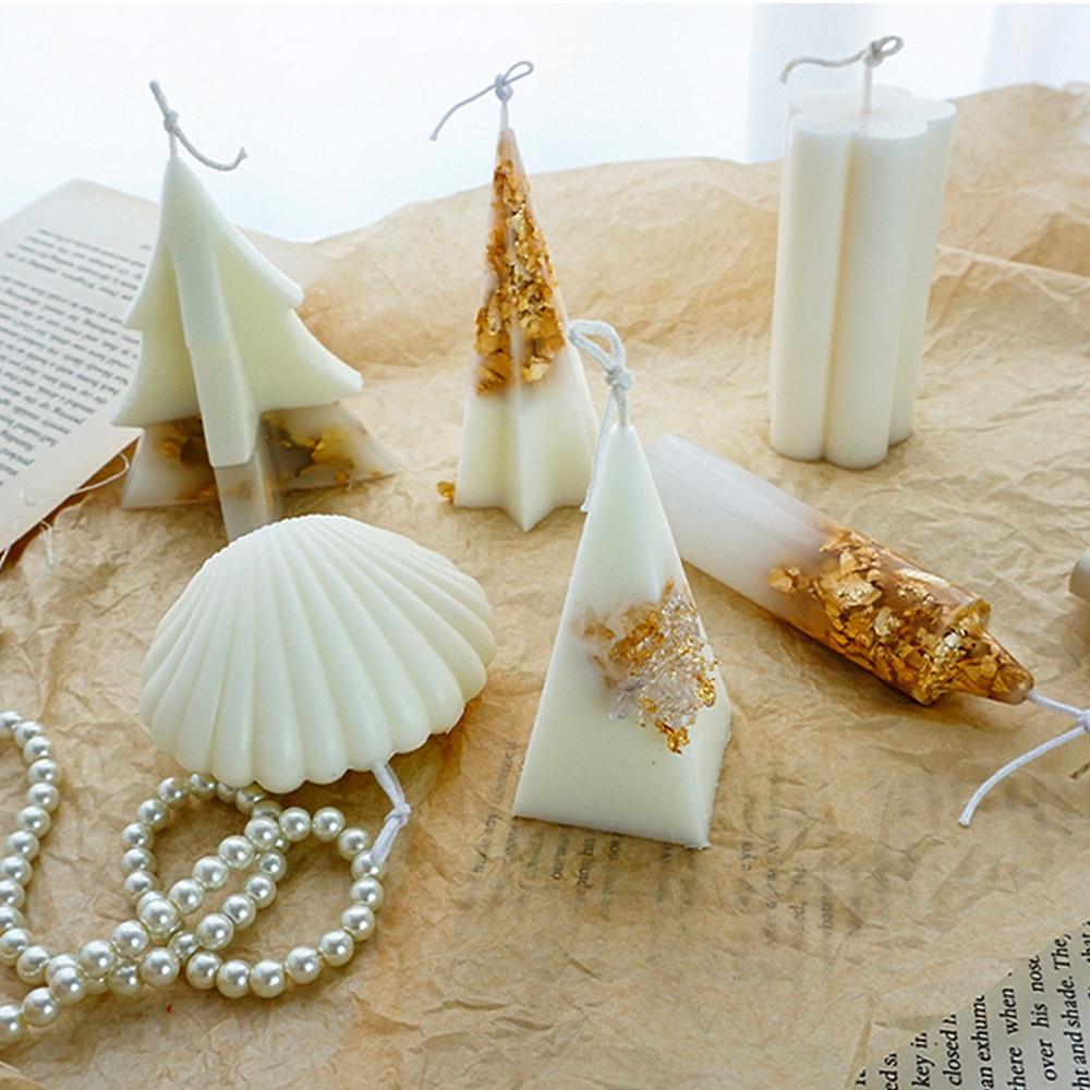 DIY Soy Ice Flower Embossed Ornaments Columnar Candle Mold Aromatherapy Wax Model Home Deor