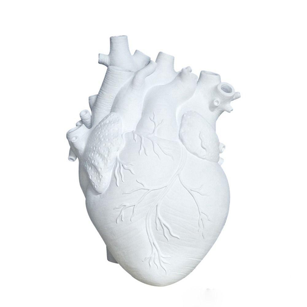 Anatomical Vase Resin Ornaments Art Style Flower Plant Container Heart Shape Flower Vase  Farmhouse