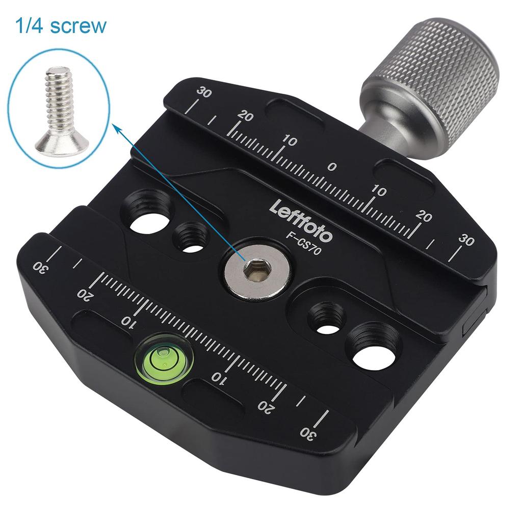 Leftfoto 70mm Quick Release Clamp for Arca Universal Quick Change Seat for Tripod Ball Monopod and Tripod Quick Release Swiss-Style Plates, Heads,