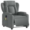 VidaXL Fauteuil inclinable de massage électrique gris foncé tissu 3204471