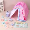 Simulated Doll Camping Kit Micro Scene Doll Mini Tent Doll Accessories Dollhouse Tent 1/12 Scale