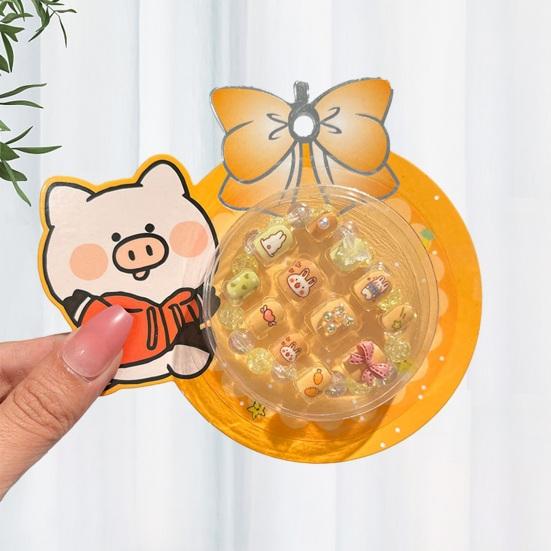 12 шт., накладные ногти, очаровательный мультяшный узор, яркий цвет, полное покрытие, декоративные накладные ногти, маникюрные советы