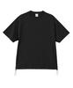 [T-shirt.st] Однотонная футболка с коротким рукавом свободного кроя (с кулиской по нижнему краю) Мужской черный M 6,5 унций