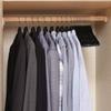SONGMICS Wooden Hangers, Set of 10, Coat Hangers, Clothes Hangers, with Shoulder Notches, Anti-Slip Trousers Bar, 360 degrees Swivel Hook, for Suits