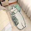 Cartoon Bedside Rug Cat Floor Mat Fluffy Cat Mats Irregular Carpet For Living Room Shaggy Area Rug Thicken Doormat Decor Rug 
