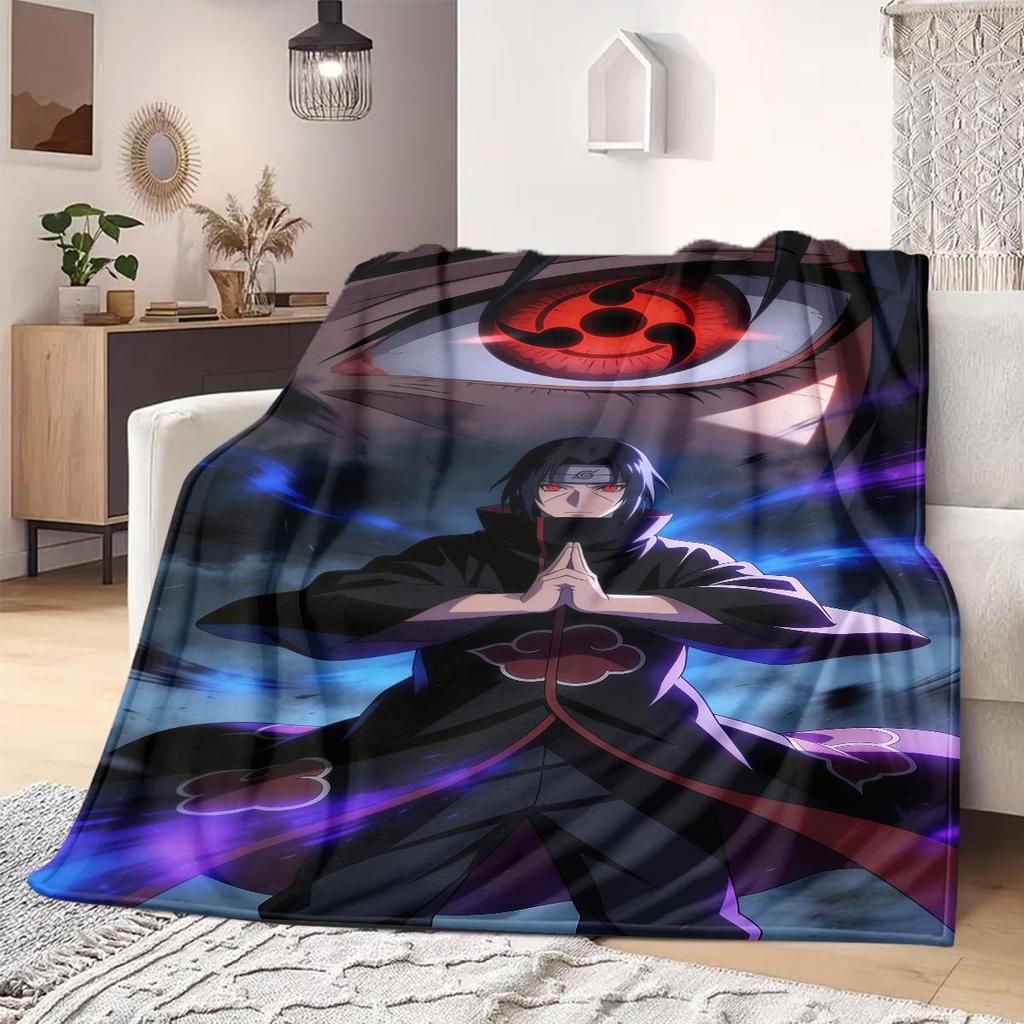 Naruto Anime Print Blanket Warm Comfortable Flannel Blanket Suitable for Bedrooms, Sofas, Beds, Chairs, Picnics, Travel