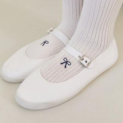 SOCKS APPEAL РИББОН ГЕРЛ короткая вышивка айвори
