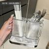 Kitchen Cutlery Organizer Light Luxury Chopstick Spoon Holder Stainless Steel Utensil Dish Drainer Kitchen Acceesories Organizer