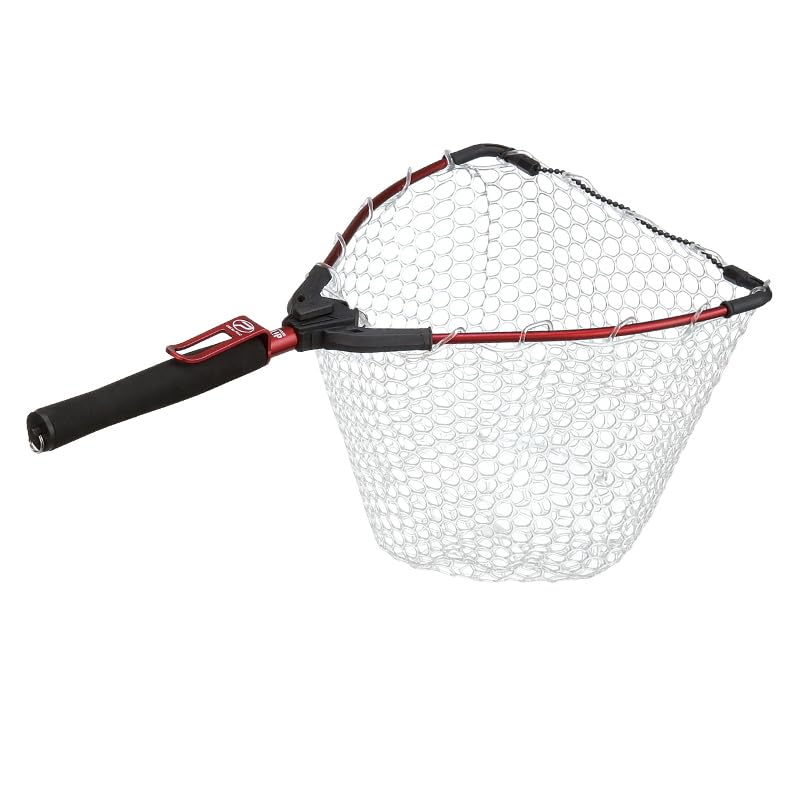 Prox Flip Landing Rubber Handy One-Hand Net, Net, Short, Clear/Red