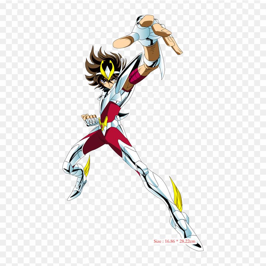 Saint Seiya Pegasus Seiya Brave Soldiers Iron On Patches For Clothing Applique Stickers On Clothes Heat-Sensitive Custom Patch