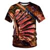 Creative Food Pattern T Shirts Hamburg Pizza Steak French Fries Men's Summer T-Shirts