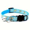 Glow-in-dark Breakaway Cat Collar with Moon Star Pattern, Adjustable Cat Necklace with Safety Buckle