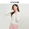 JOY SPEAKER Women's Short V-Neck Long Sleeve Knitted Cardigan