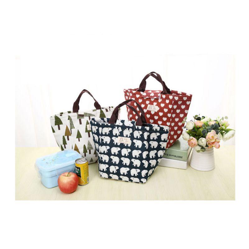 Животное Милый Портативный Изолированный Холщовый Кулер Сумка для Пикника Ланч Термосумка для Еды