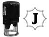 Printtoo Self Inking Rubber Stamp Octagon Celtic Swirl Frame Alphabet J Monogram R-40 Office