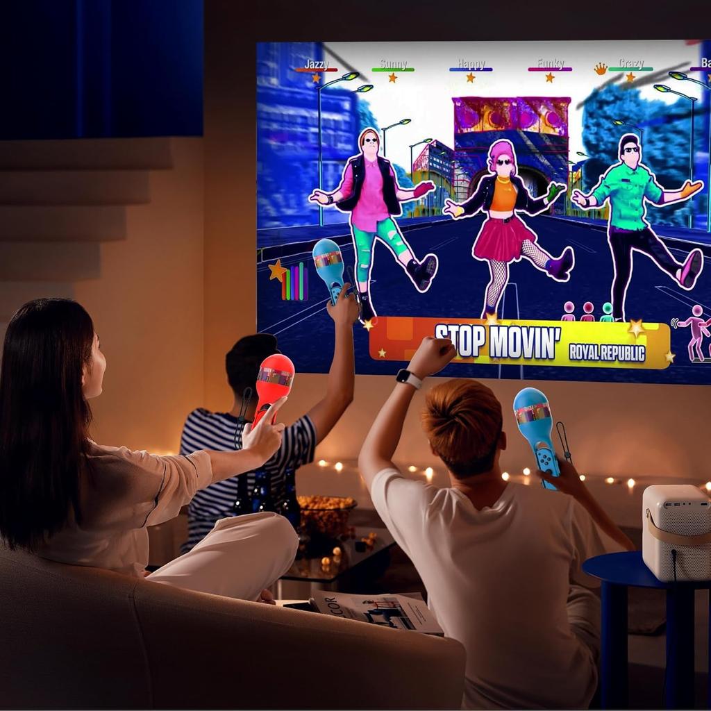 2PCS Sand Hammer Hand Grip for Samba De Amigo, Sport Game Accessories Bundle of Left & Right Handle Compatible with Switch/OLED Joy-con Controller